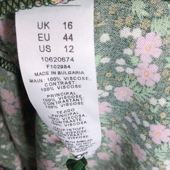 ASOS Cottage Core Collared Midi Tea Dress in Floral Print Nwot - Picture 13 of 14